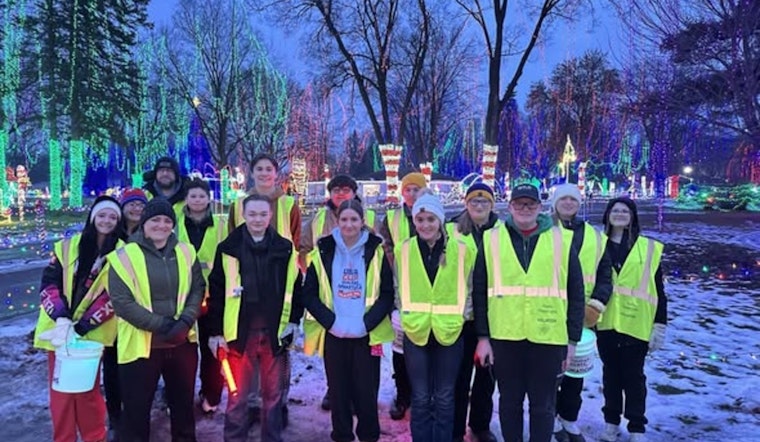 Mankato Police Explorers Shine at Kiwanis Holiday Lights Event Amidst Seasonal Blizzard