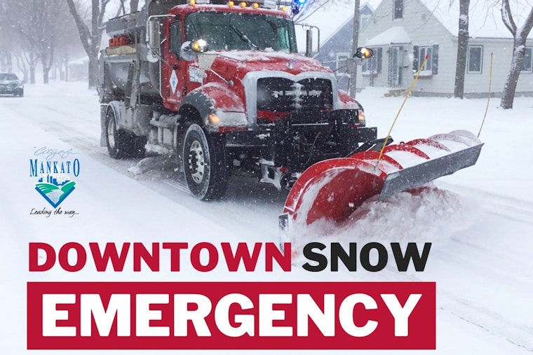 Mankato Declares Snow Emergency: No Street Parking From 8 PM Monday to Facilitate Snow Clearing Operations