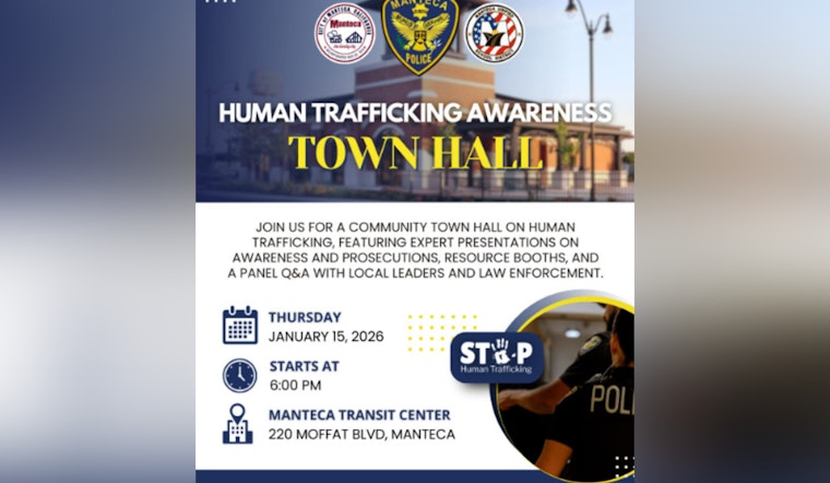 Manteca Police Department Hosts Town Hall to Forge Community Front Against Human Trafficking