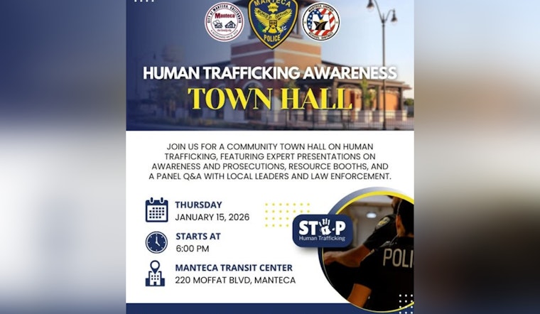 Manteca Police to Host Human Trafficking Awareness Town Hall on January 15th