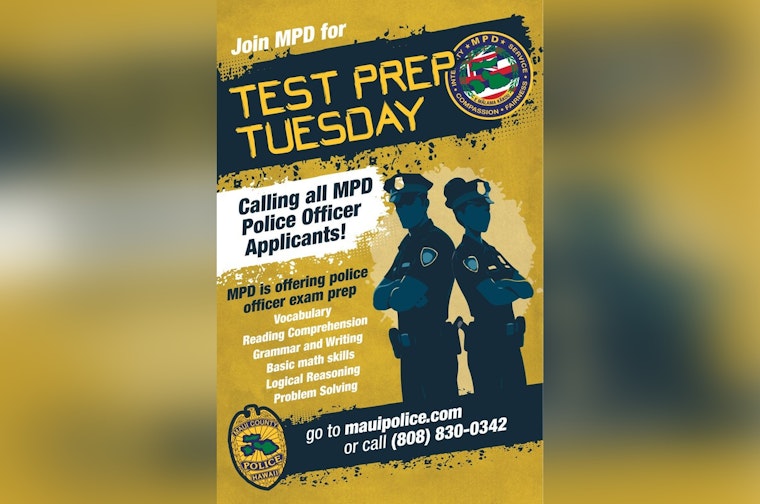 Maui Police Department Launches 'Test Prep Tuesday' to Aid Aspiring Officers