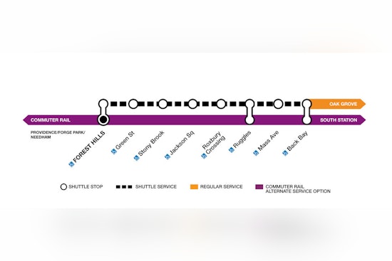 MBTA to Suspend Orange Line Service Between Back Bay and Forest Hills for Weekend Signal Upgrades