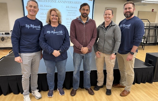 McMinnville Police Celebrates Officers' Service Milestones During Festive Christmas Lunch