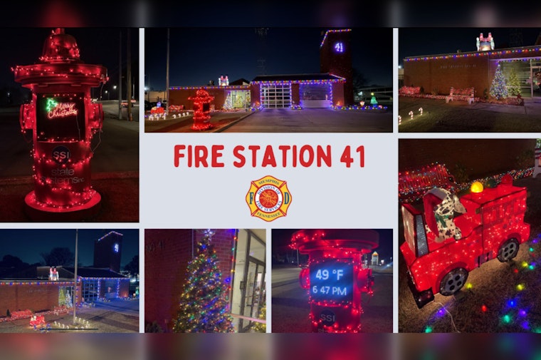Memphis Fire Station 41 Wins City's Christmas Decoration Contest with Festive Display