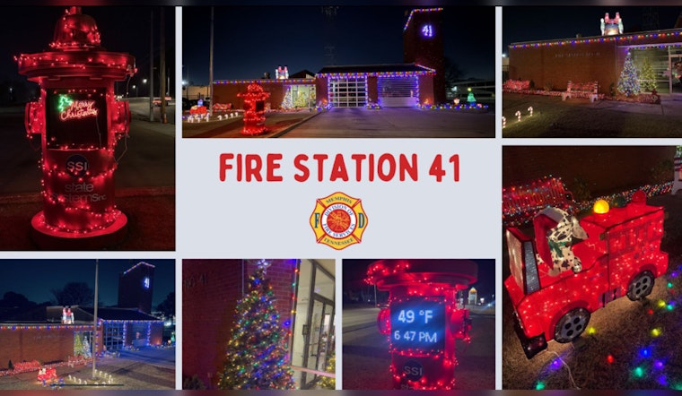 Memphis Fire Station 41 Wins City's Christmas Decoration Contest with Festive Display