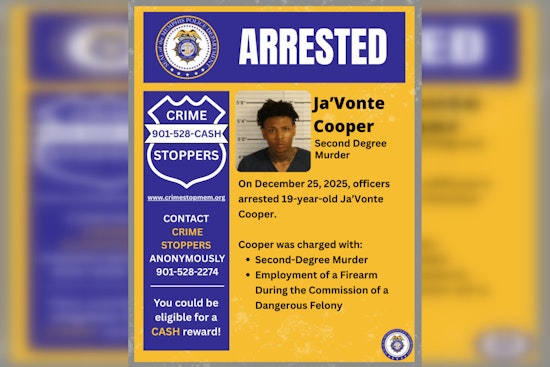 Memphis Man Charged with Second Degree Murder Following Christmas Day Shooting on Kirby Parkway