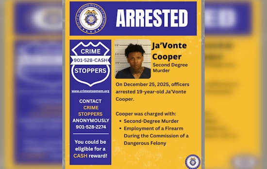 Memphis Man Charged with Second Degree Murder Following Christmas Day Shooting on Kirby Parkway