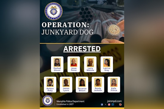 Memphis Police Seize over $10,000 in Stolen Metals, Make Arrests in Operation Junkyard Dog