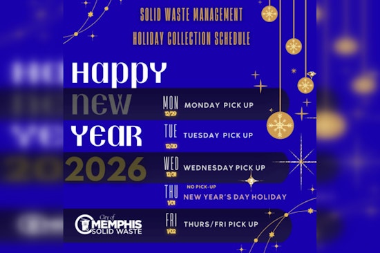 Memphis Residents Advised to Adjust Trash Schedule as City Sanitation Services Pause for New Year's Day