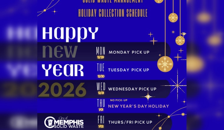 Memphis Residents Advised to Adjust Trash Schedule as City Sanitation Services Pause for New Year's Day