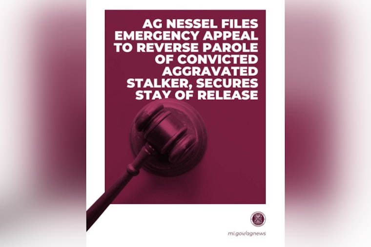Michigan AG Dana Nessel Files Emergency Appeal to Block Parole of Stalking Convict Trenton Lisle Solomon in Jackson County