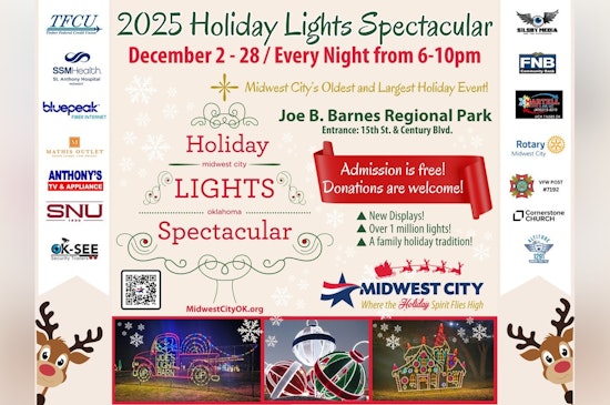 Midwest City Invites Community to Free Holiday Lights Spectacular at Joe B. Barnes Regional Park