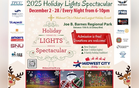 Midwest City Invites Community to Free Holiday Lights Spectacular at Joe B. Barnes Regional Park