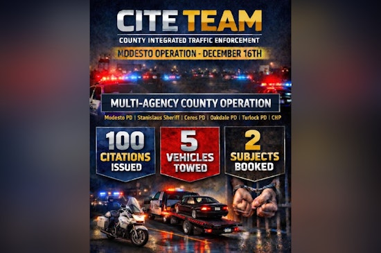 Modesto Police Collaborate with Agencies to Combat Unsafe Driving with CITE Operations