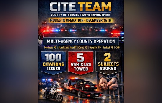 Modesto Police Collaborate with Agencies to Combat Unsafe Driving with CITE Operations