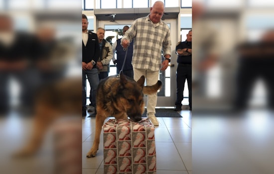 Monroe Police Honor K9 Diesel's Service with Special Ceremony and Playful Celebration