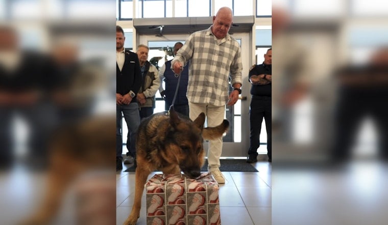 Monroe Police Honor K9 Diesel's Service with Special Ceremony and Playful Celebration