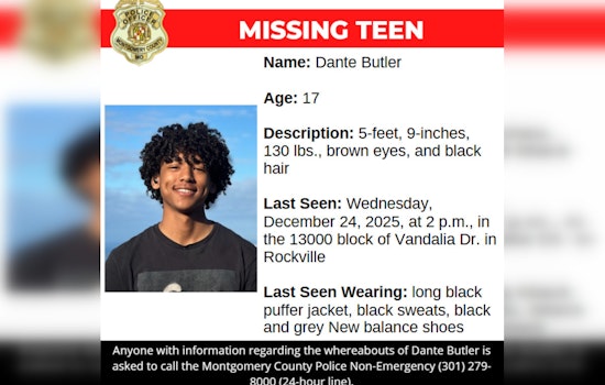 Montgomery County Appeals for Public's Help to Find Missing Teenager Dante Butler During Holiday Season