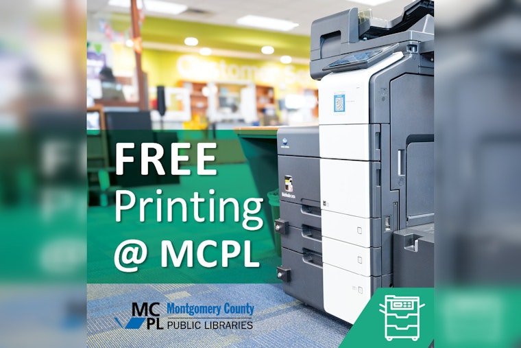 Montgomery County Public Libraries to Offer Free Printing and Copying Services Starting 2026