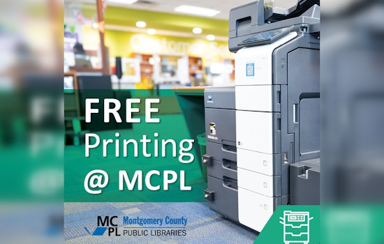 Montgomery County Public Libraries to Offer Free Printing and Copying Services Starting 2026