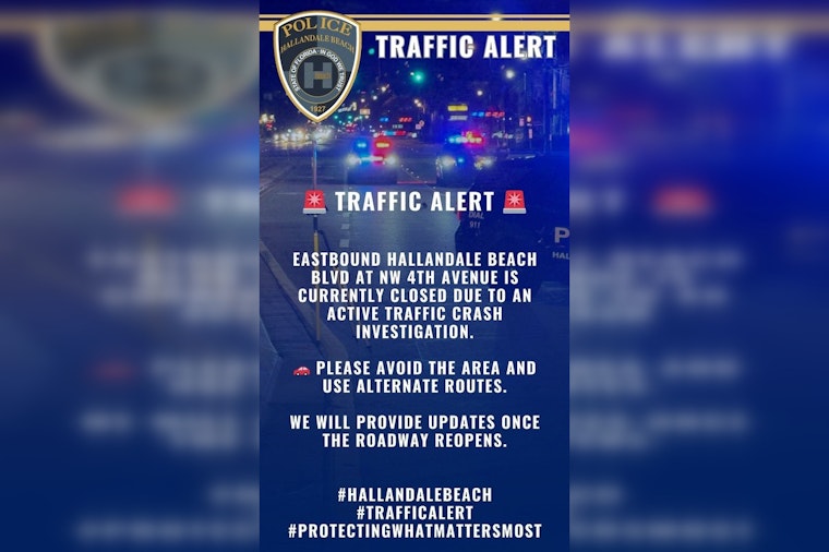 Motorcyclist Seriously Injured in Crash, Hallandale Beach Boulevard Eastbound Closed for Investigation