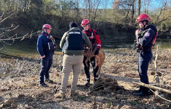 Murfreesboro Fire Rescue Team Heroically Saves Dog from West Fork Stones River