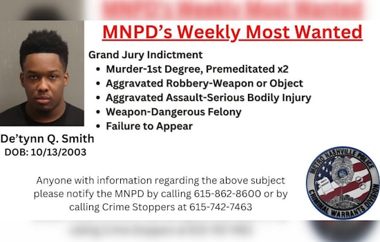 Nashville's Most Wanted: MNPD Releases List of Top Fugitives Facing Serious Charges