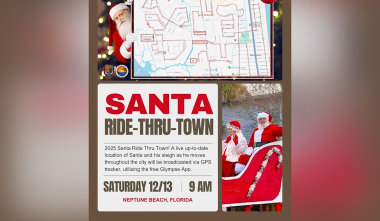 Neptune Beach to Host Santa Ride-Thru-Town with Live GPS Tracking