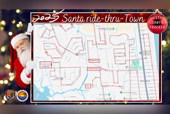 Neptune Beach to Welcome Santa with Enthusiastic Ride Thru Town on December 13