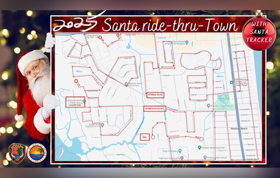 Neptune Beach to Welcome Santa with Enthusiastic Ride Thru Town on December 13
