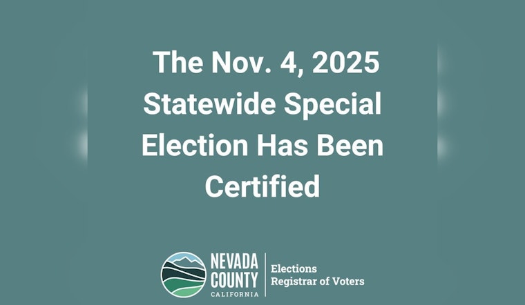 Nevada County Posts 66.32% Voter Turnout in Special Election Under Registrar Salud‑Ambriz