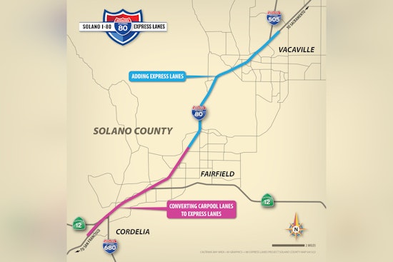 New I-80 Express Lanes Open Between Fairfield and Vacaville to Ease Traffic Congestion