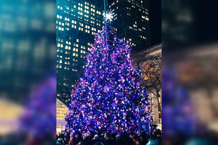 New York City Rings in the Holidays with Glittering Tree Lighting at Bryant Park's Bank of America Winter Village