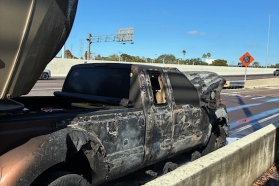 No Injuries Reported as Car Bursts into Flames on U.S. 19 in Clearwater