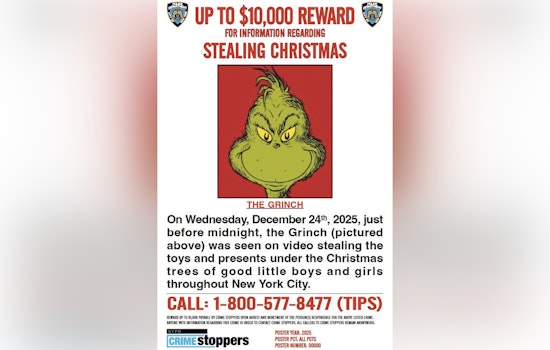 NYPD Offers $10,000 Reward for Information on Suspect Dubbed 'The Grinch' After Attempted Thefts on Christmas Eve