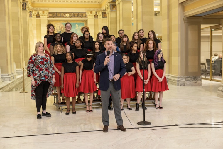 Oklahoma State Capitol Rings in Festive Cheer as Students Perform at Holiday Celebration
