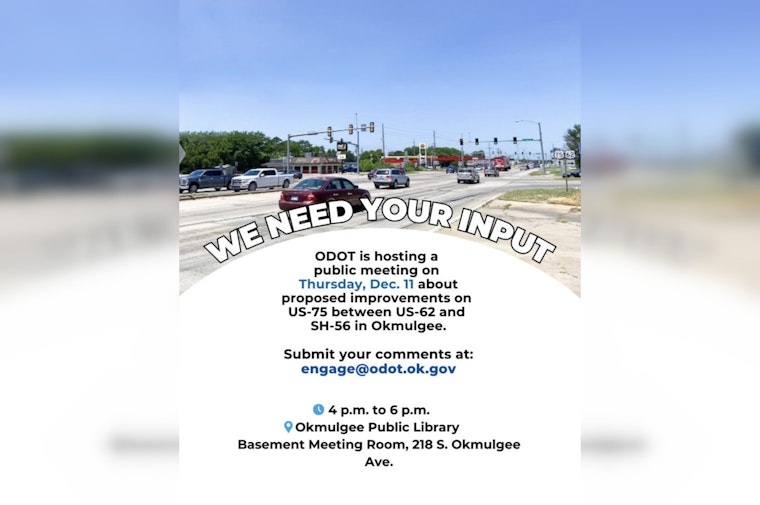 Okmulgee Residents Invited to Share Input on US-75 Improvements at ODOT Open House