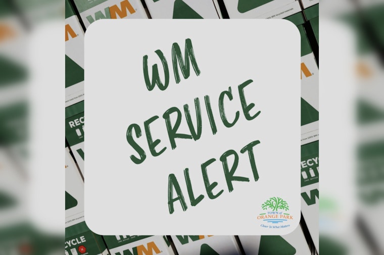 Orange Park Announces New Year’s Waste Collection Changes with Recycling on January 1 and Trash Delayed to January 2