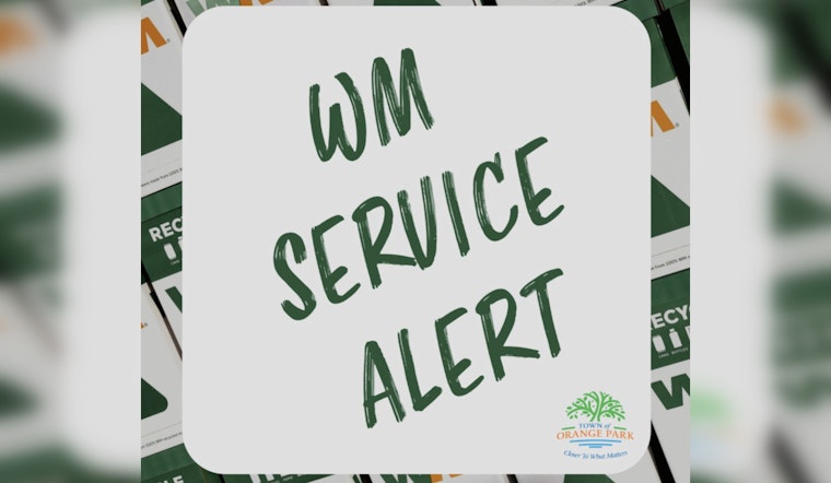 Orange Park Announces New Year’s Waste Collection Changes with Recycling on January 1 and Trash Delayed to January 2