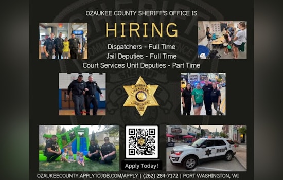 Ozaukee County Sheriff's Office Seeks New Recruits for Jail, Dispatch, and Court Services Units