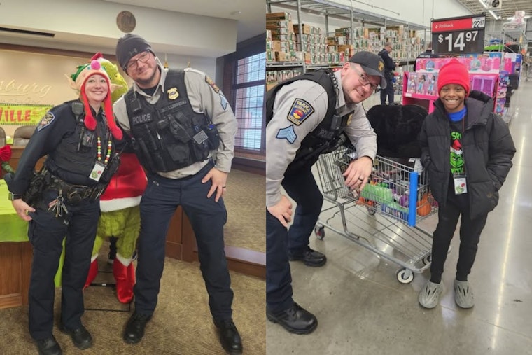 Parma Police Auxiliary's Sgt. Lubinski Joins Twinsburg's Shop with a Cop Event in Festive Community Outreach