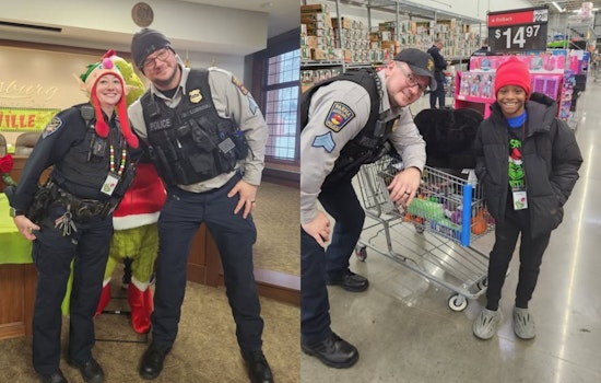 Parma Police Auxiliary's Sgt. Lubinski Joins Twinsburg's Shop with a Cop Event in Festive Community Outreach