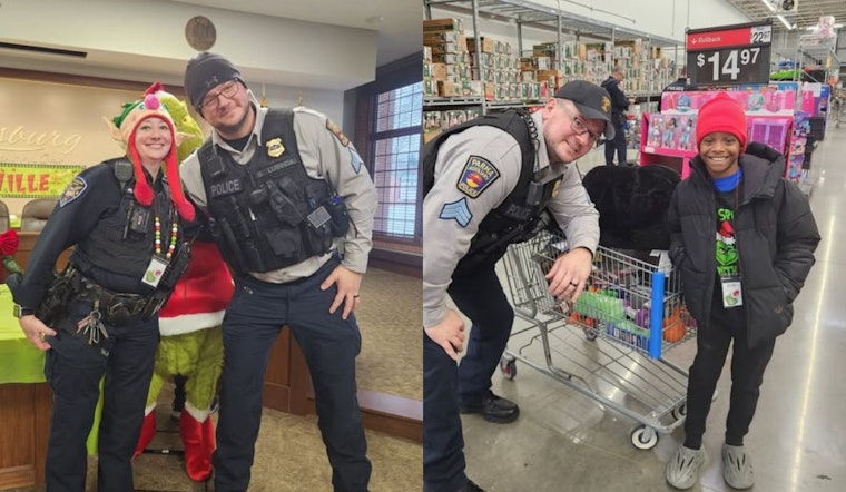Parma Police Auxiliary's Sgt. Lubinski Joins Twinsburg's Shop with a Cop Event in Festive Community Outreach