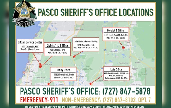 Pasco Sheriff's Office Announces Holiday Closure of Facilities with Continued Online and Emergency Services