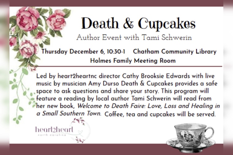 Pittsboro's Chatham Community Library to Host 'Death and Cupcakes' Event for Open Dialogue on Life and Loss