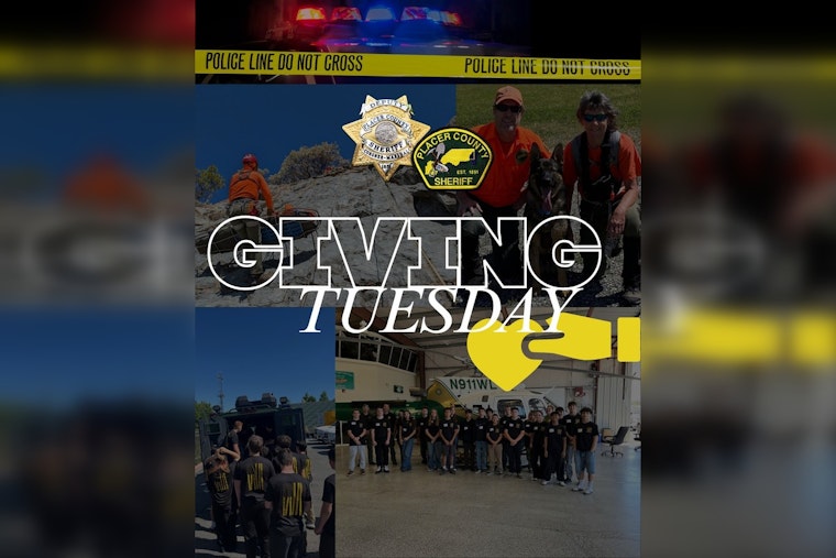 Placer County Sheriff's Office Expresses Gratitude for Community and Nonprofit Support this Giving Tuesday