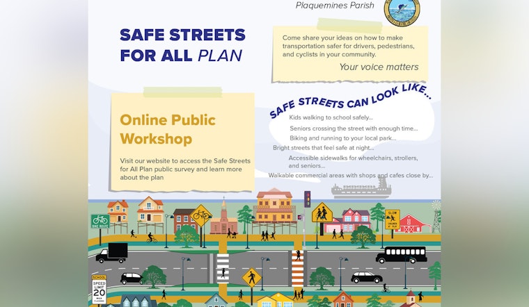 Plaquemines Parish Launches "Safe Streets for All Plan," Seeks Community Input on Road Safety