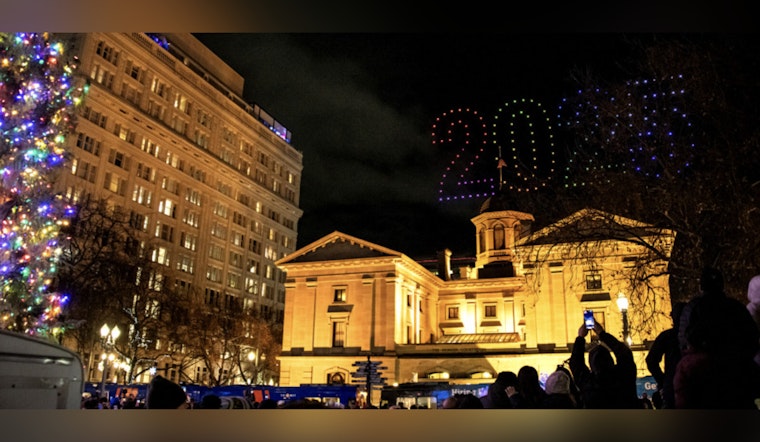 Portland Gears Up for a Dazzling New Year's Eve Drone Show and Dance Party at Pioneer Courthouse Square