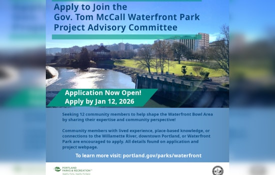 Portland Seeks Community Advisors for Gov. Tom McCall Waterfront Park Redesign, Apply by January 12