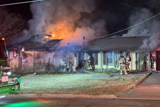 Pre-Dawn Denton Blaze Visible From I-35E Stalls Early Commute